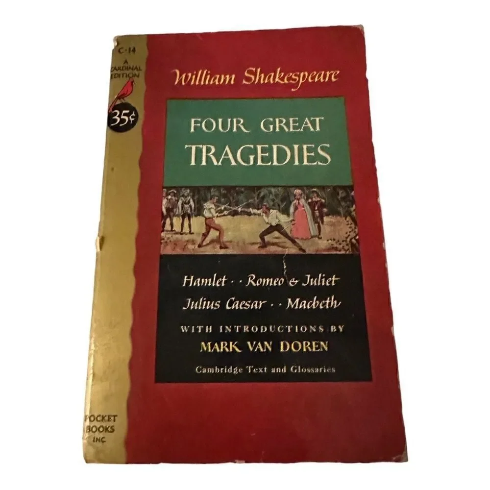 Four Great Tragedies by William Shakespeare Cardinal Edition Pocket Book 1953
